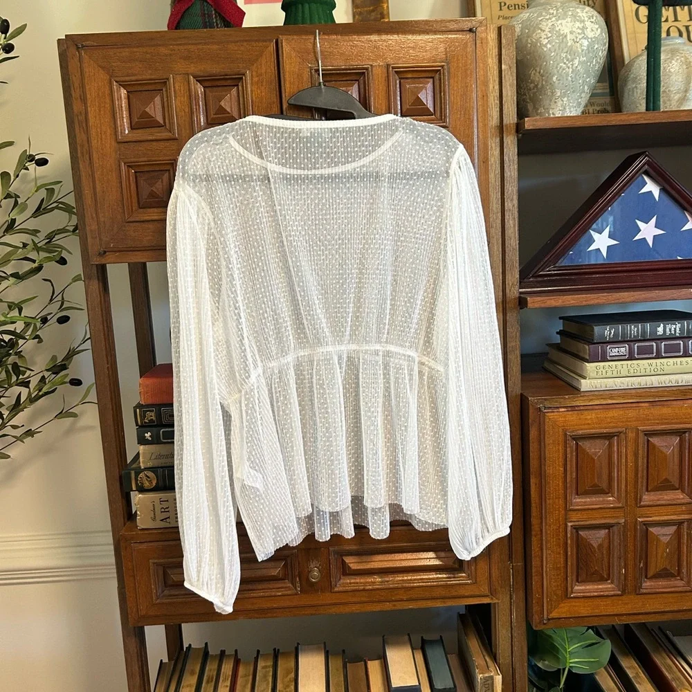 Primark White Sheer Blouse - Picture 2 of 4